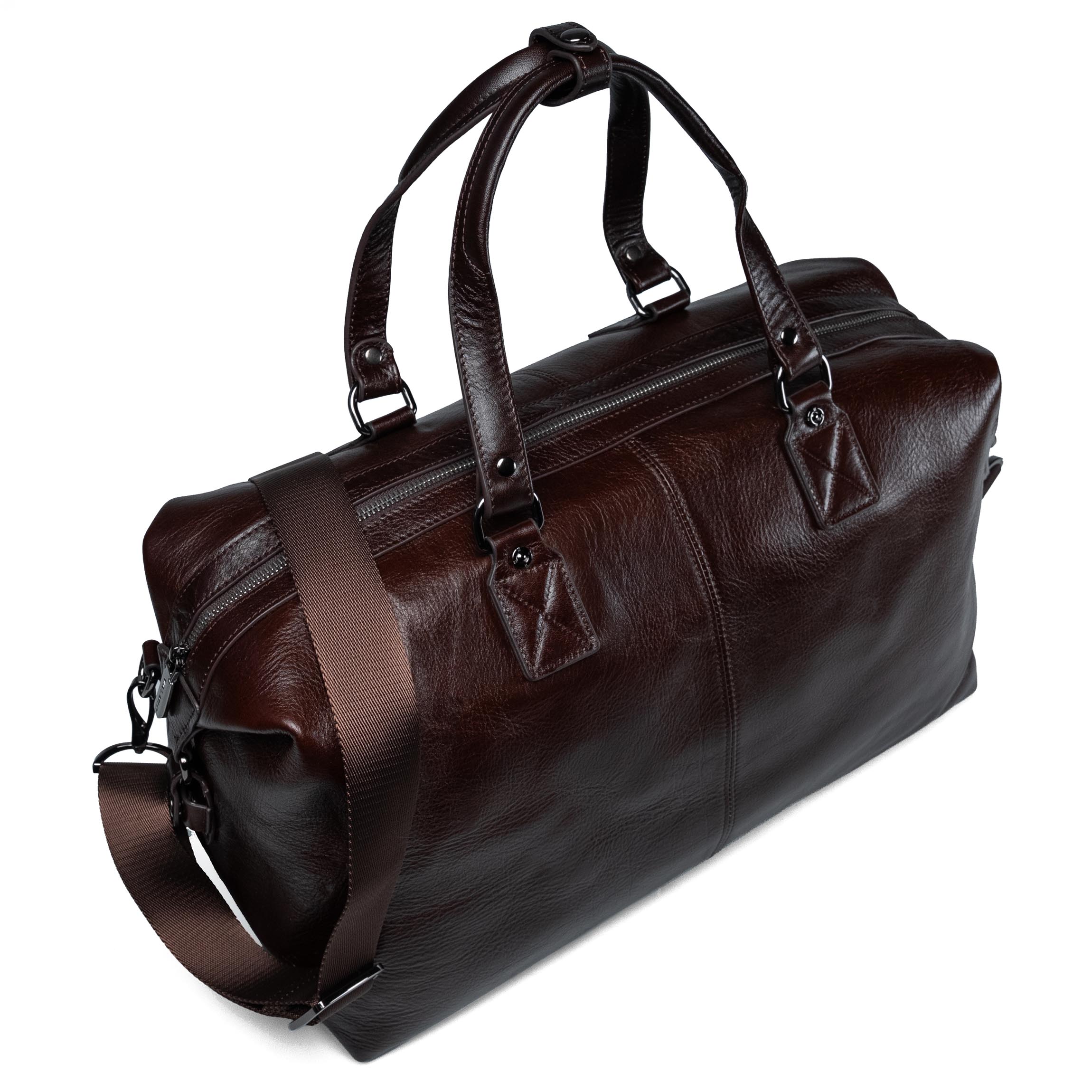 Valmio Kane leather travel bag - brown