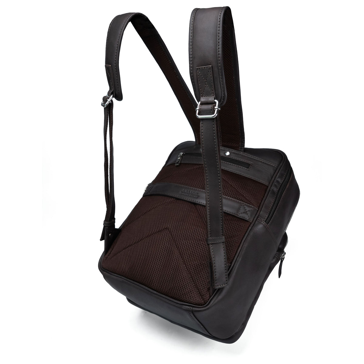 Valmio Byron Leather Backpack Dark Brown