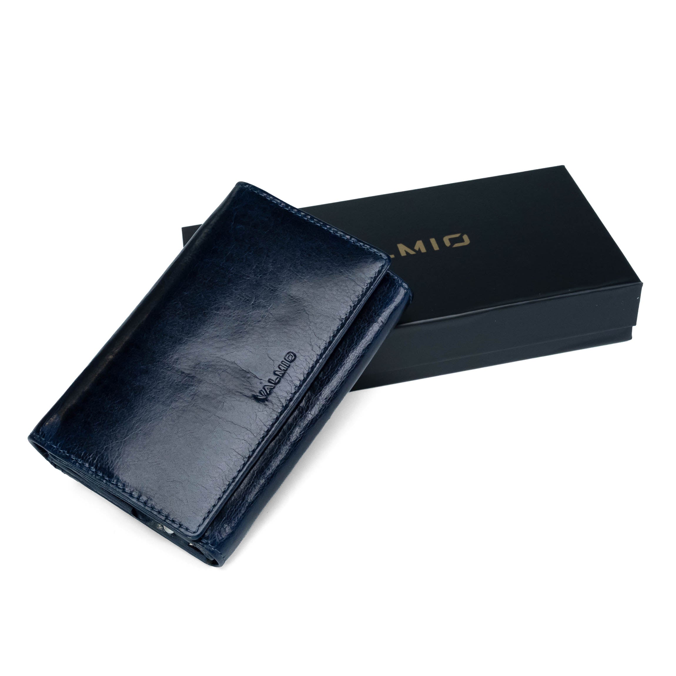 Women's Leather Wallet Valmio Nyos 2430 Dark Blue