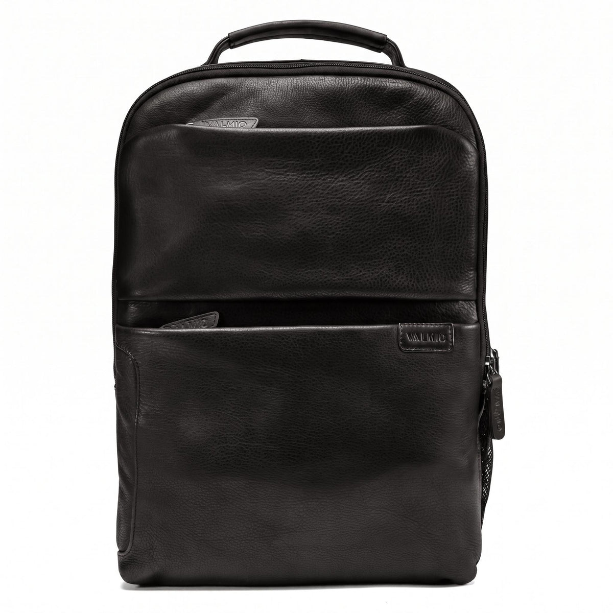 Brown full-grain leather backpack, Valmio Lands model