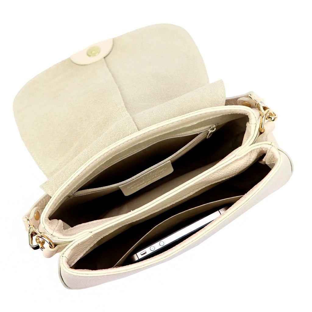 Leder-Damentasche LUKA 24-033 Beige