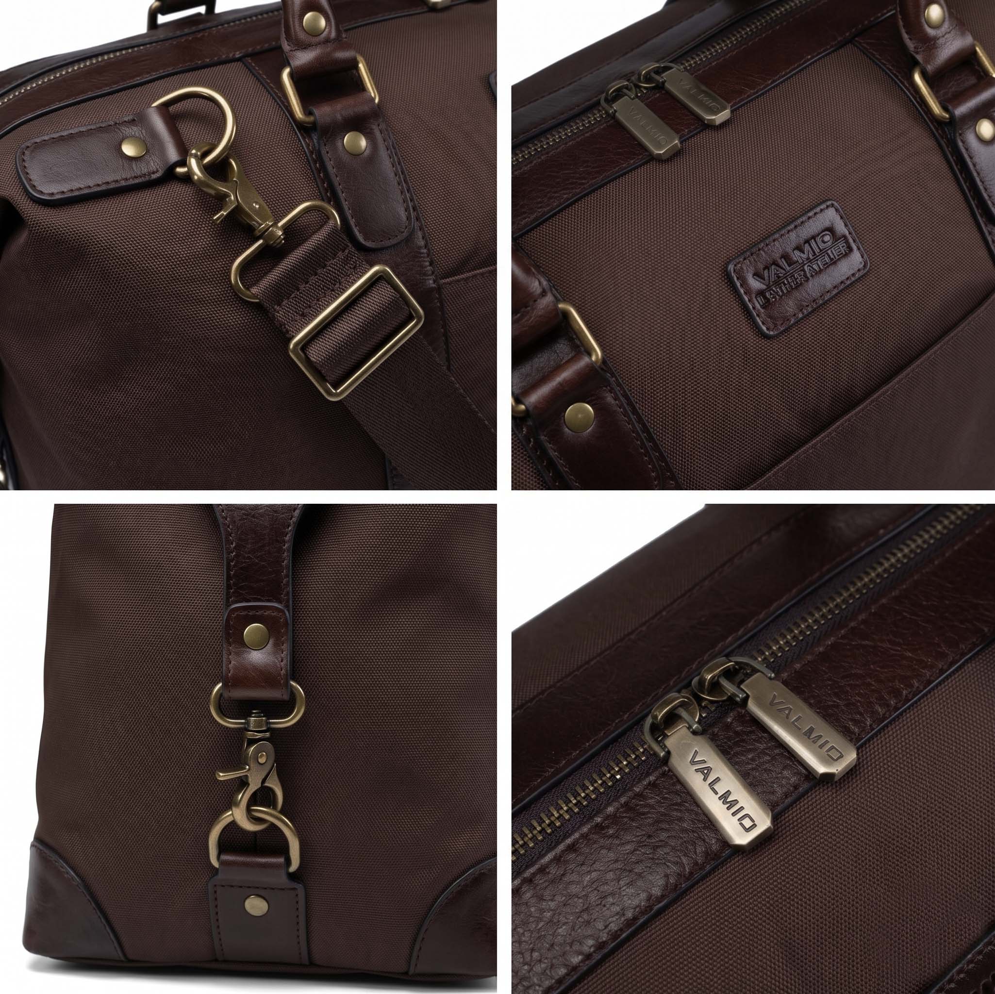 Valmio Brenson Herren-Reisetasche - braun