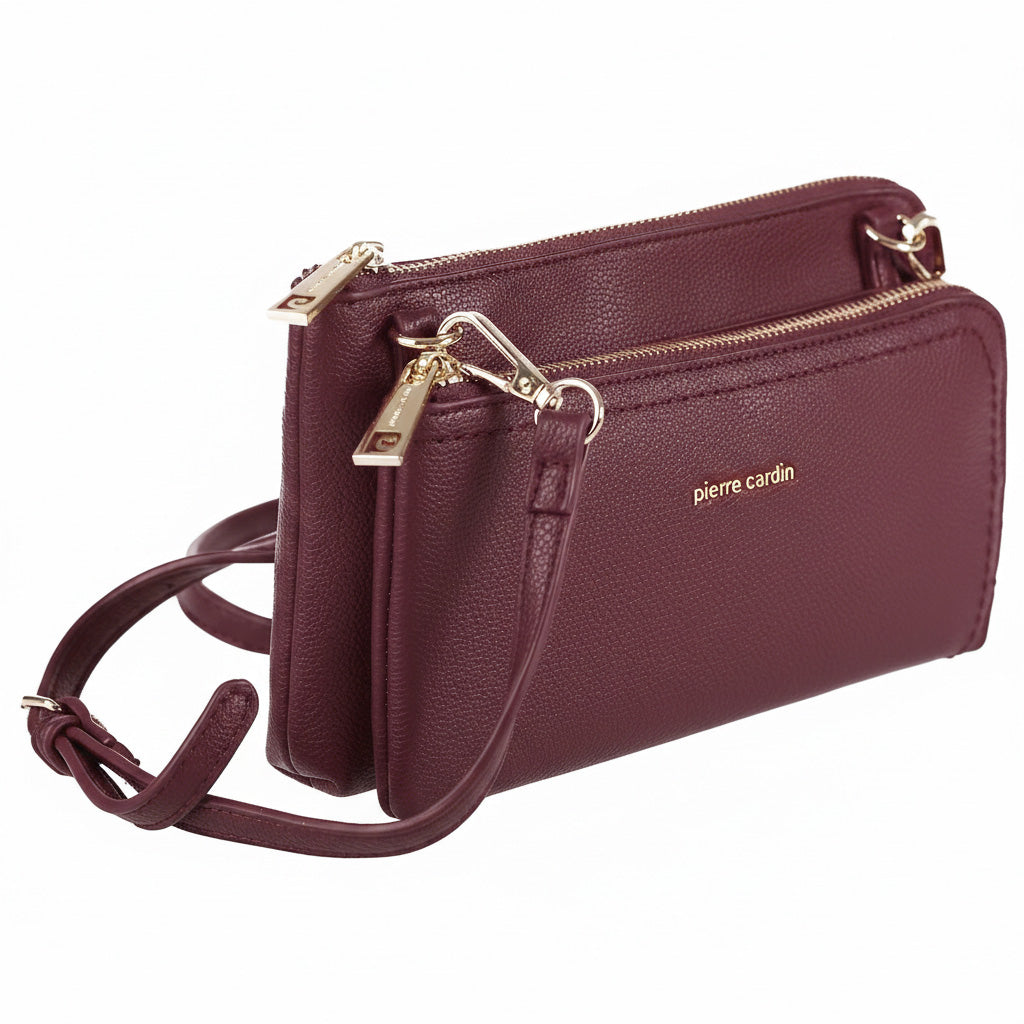 PIERRE CARDIN 86575 Bordeaux eco-leather handbag