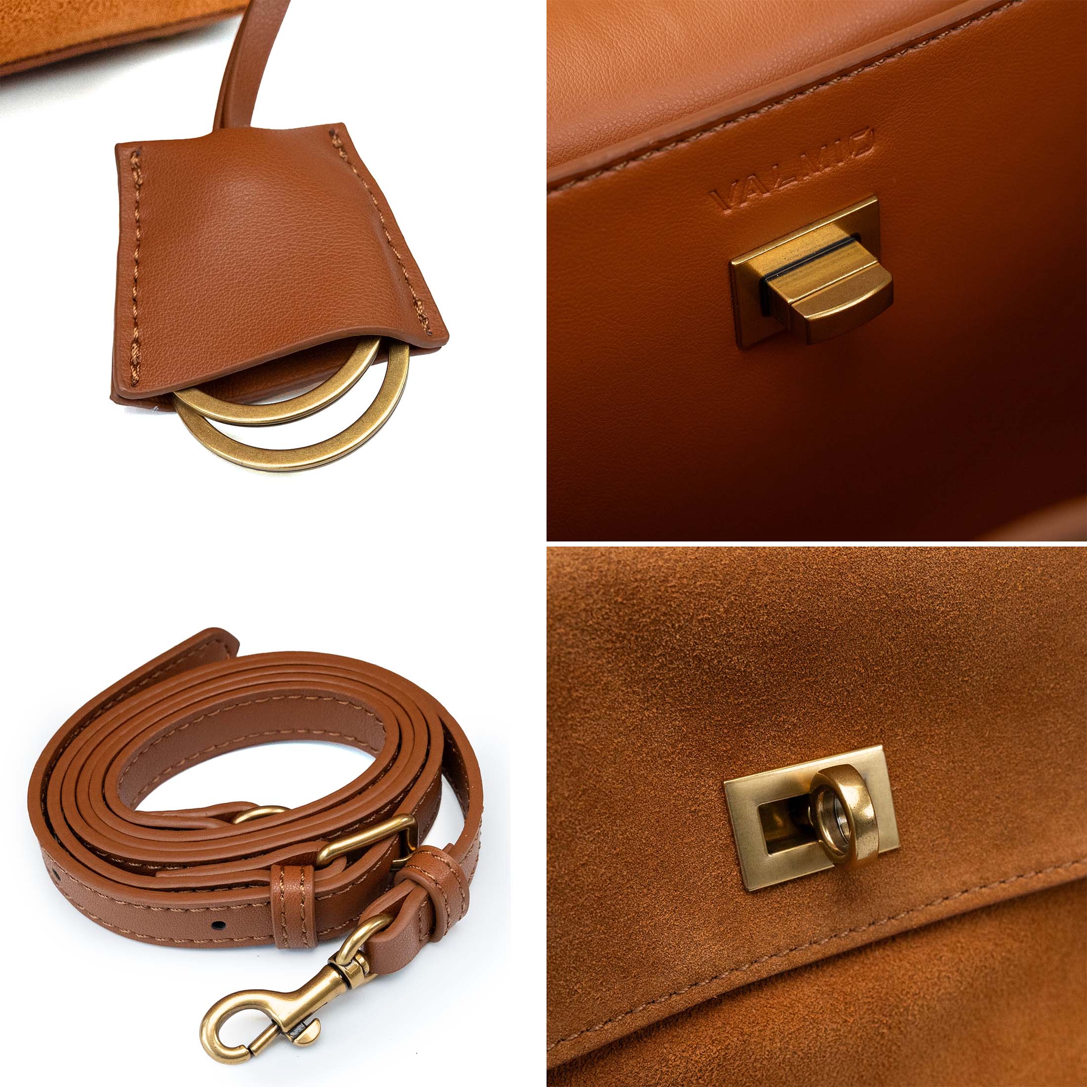Valmio Lirena leather women's handbag - light brown