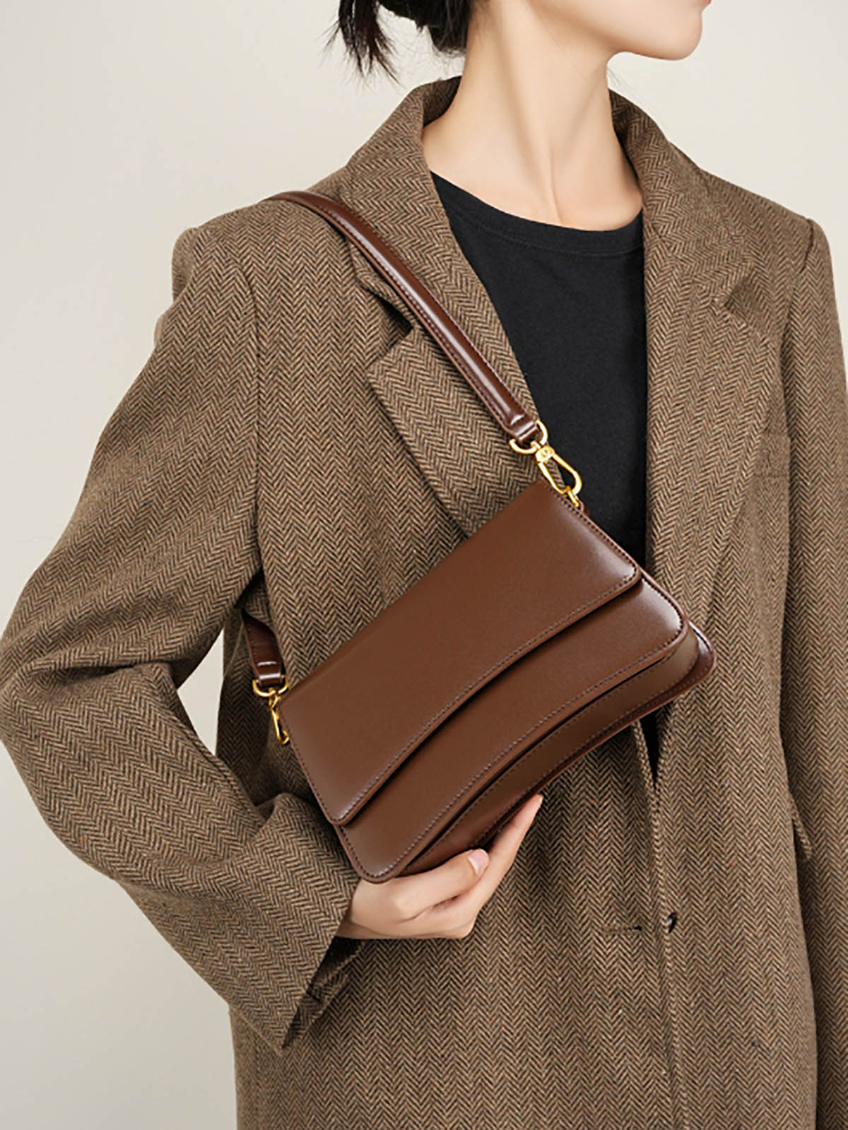 Valmio Venora Leder Damenhandtasche - Braun