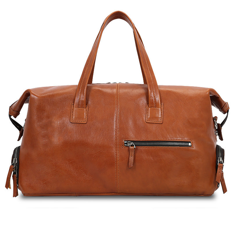 Brown Leather Travel Bag Valmio Belmont