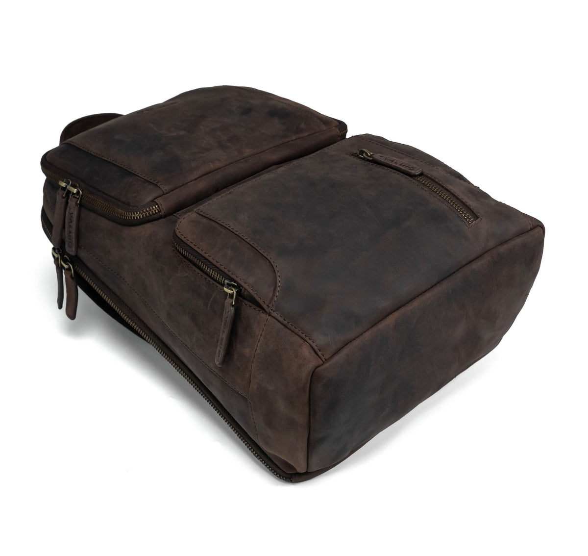 Valmio Apex Leather Backpack Brown