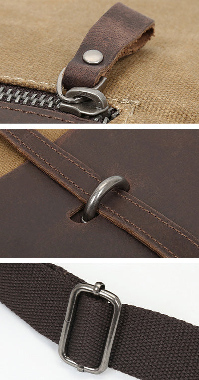 Herren Leder-Aktentasche Valmio Weston – sandkhaki