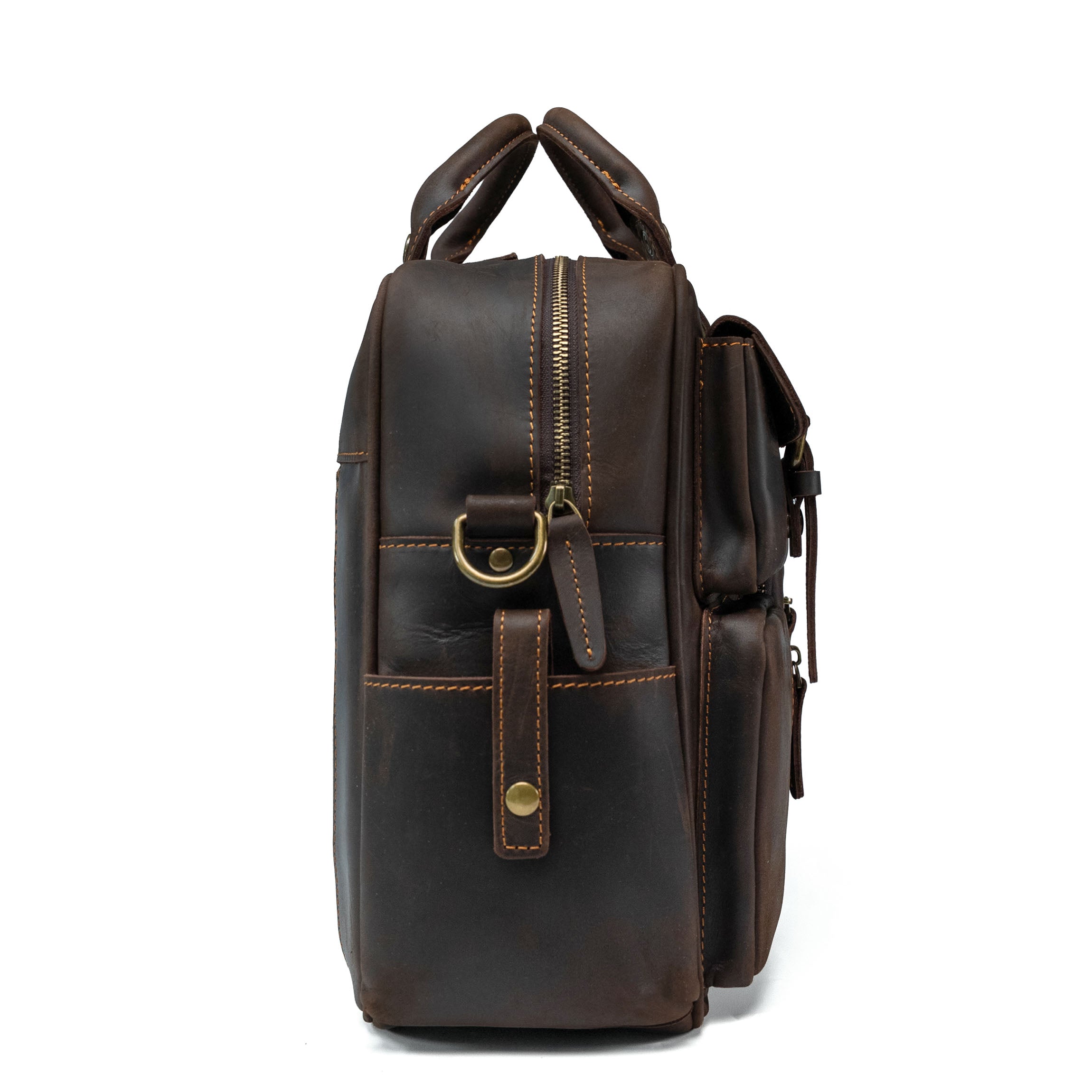 Leather Briefcase Valmio Kensington – Dark Brown