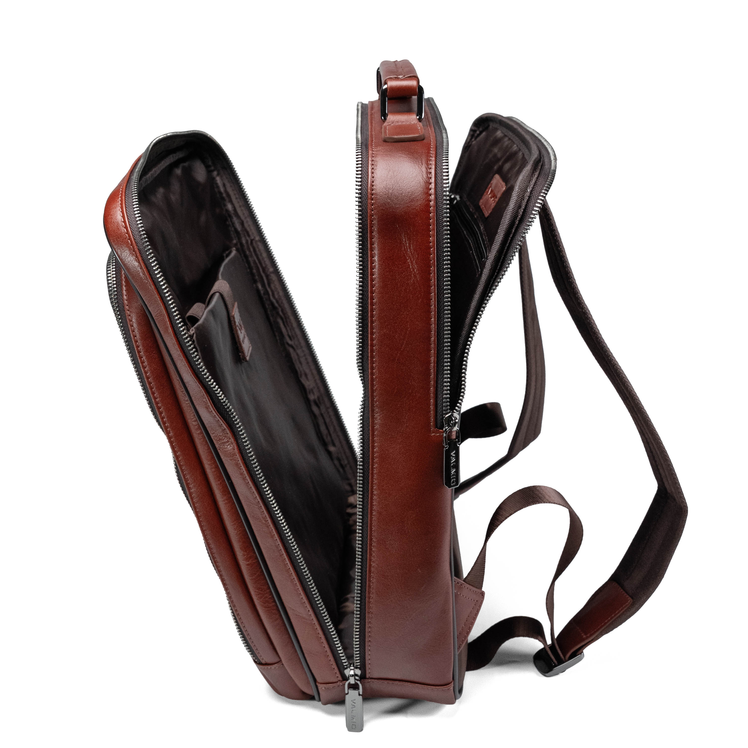 Valmio Ravenor men's leather backpack - light brown