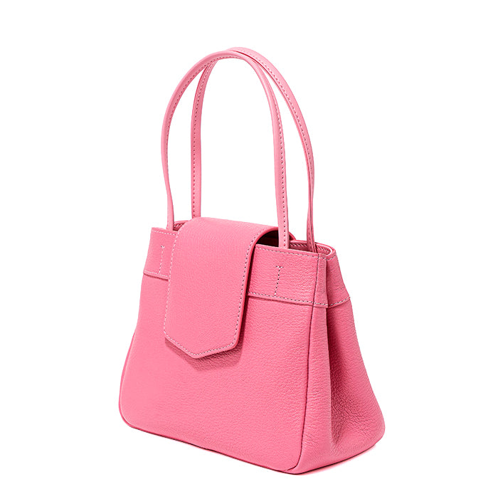 Valmio Tirena leather women's handbag - pink