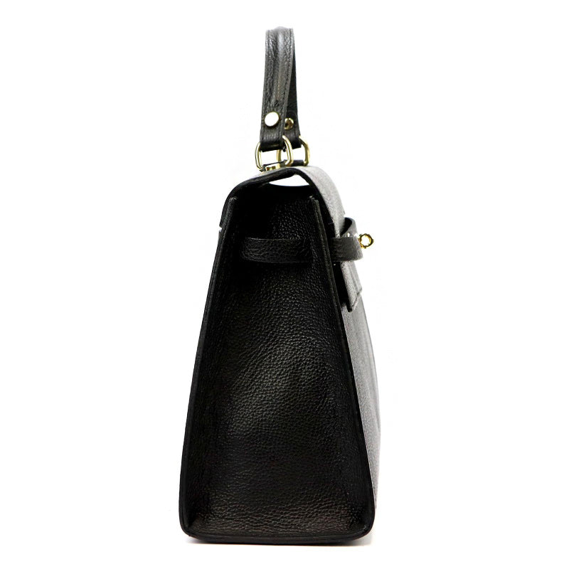Leather handbag Luka 24-059 Black