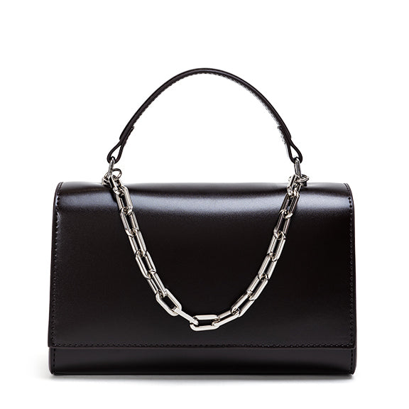 Valmio Rinora leather women's handbag - dark brown
