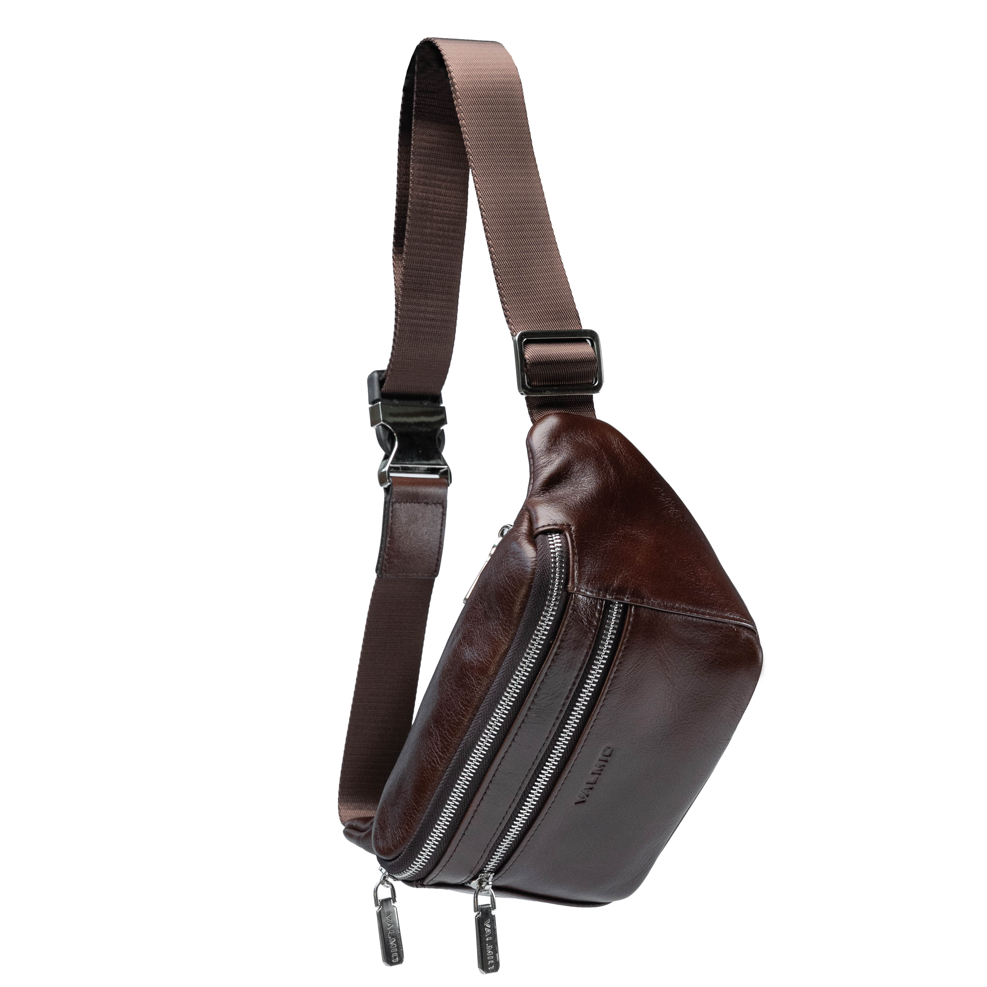 Valmio Gantry men's leather waist bag - brown