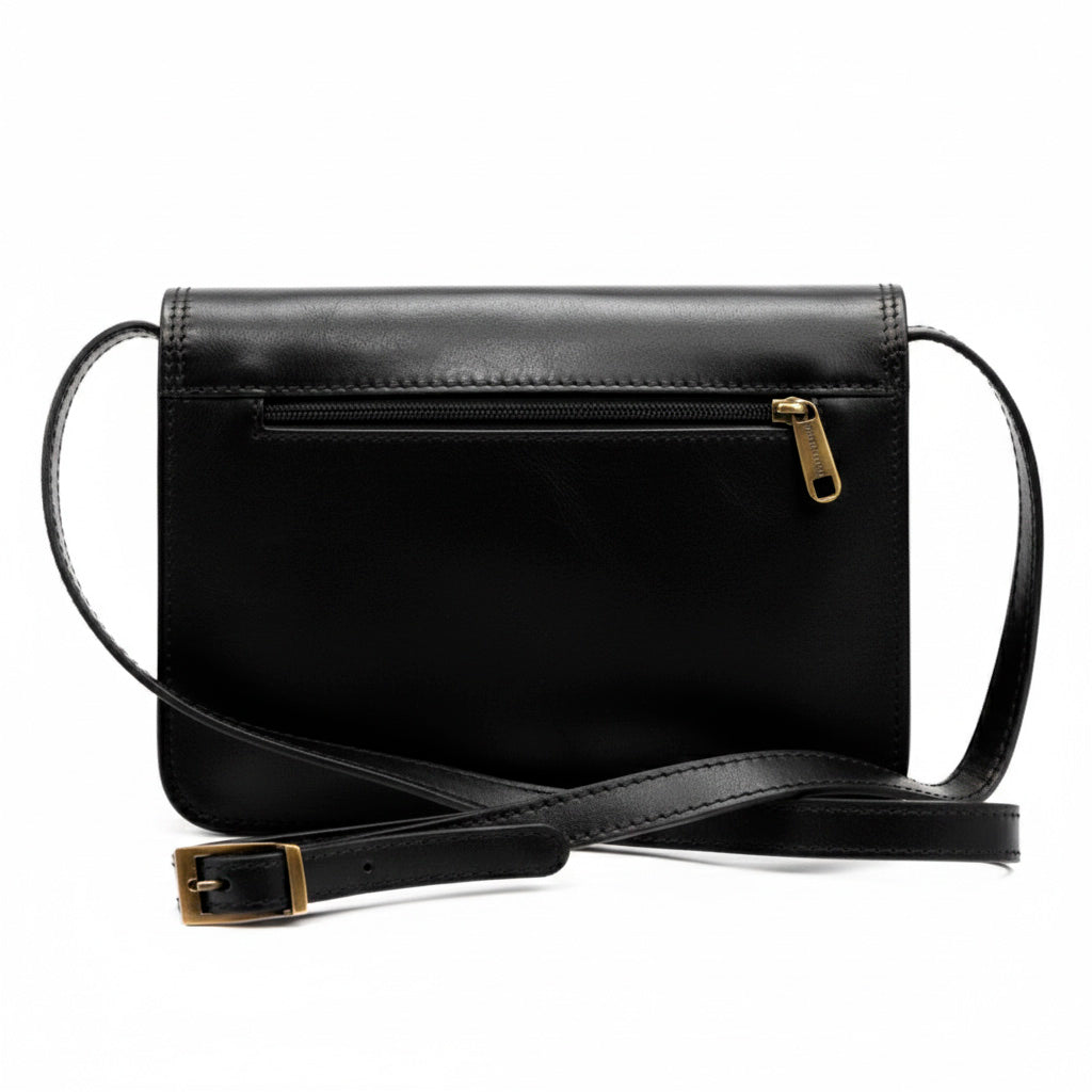 Lederhandtasche für Damen FLORENCE 108 schwarz