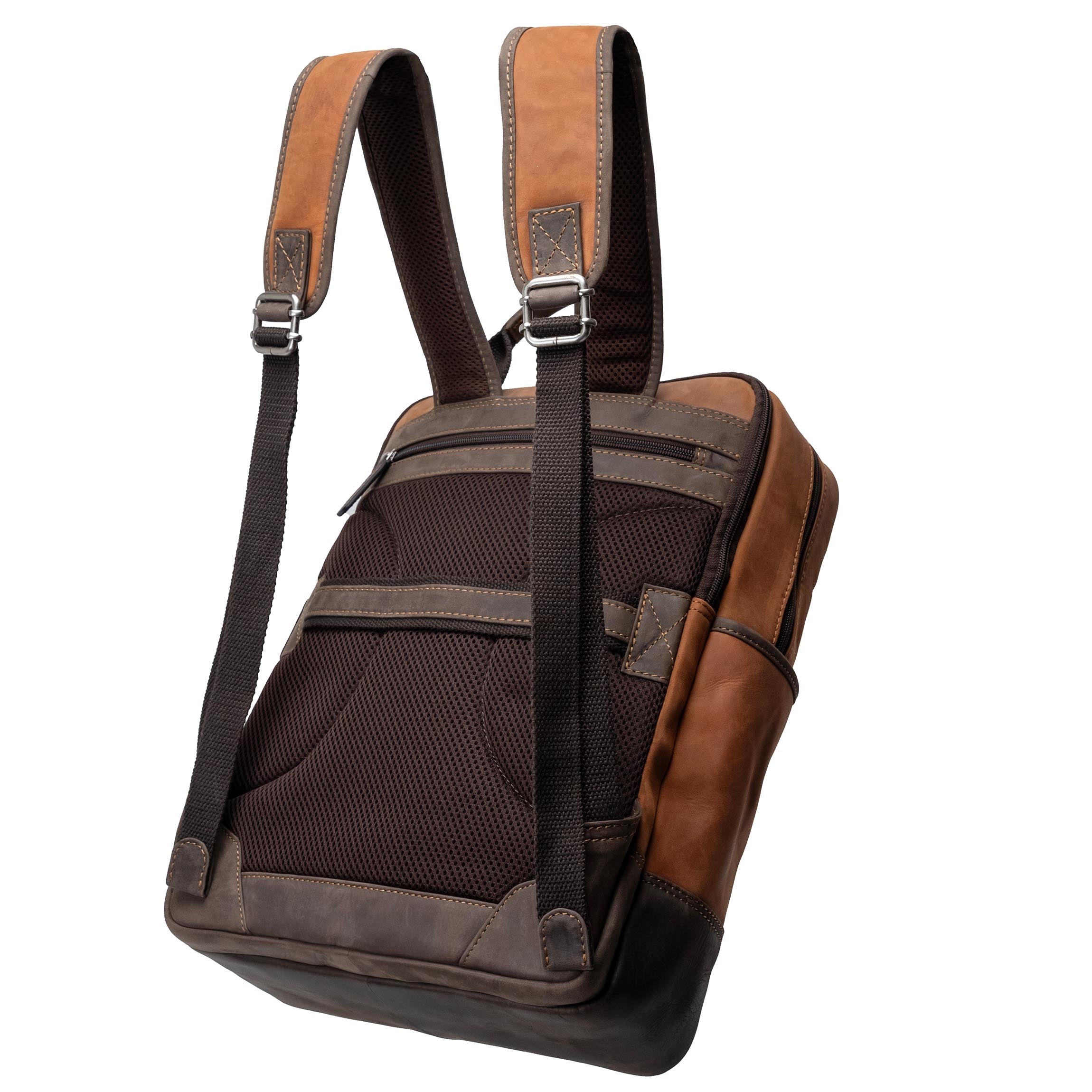 Light brown leather backpack Valmio York
