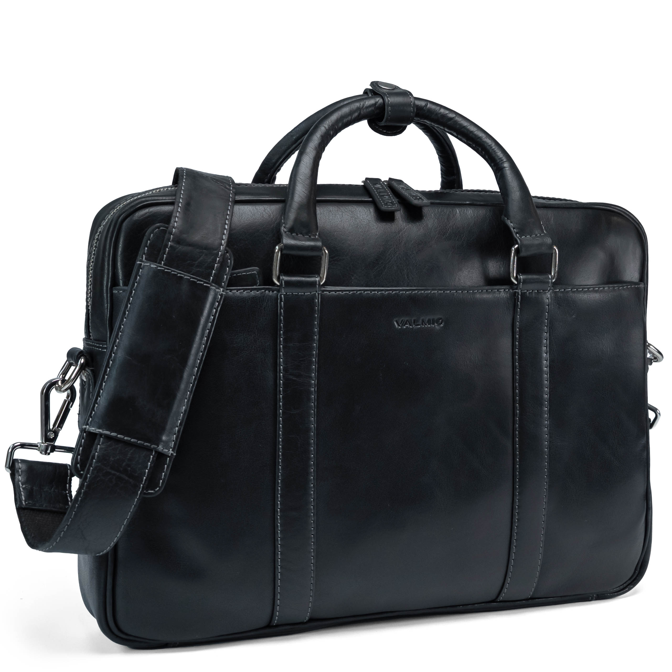 Schwarze Ledertasche Valmio Bern