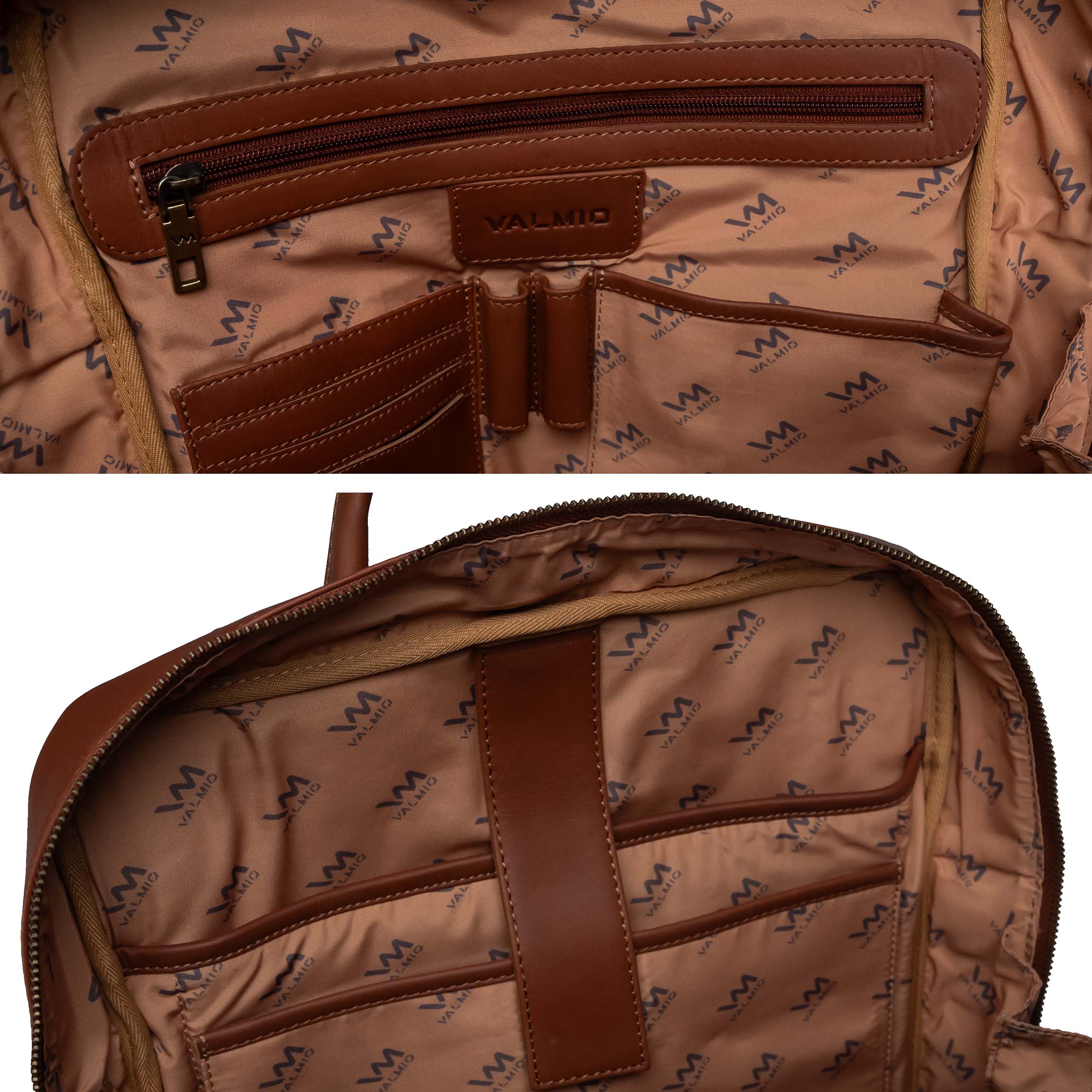 Valmio Axis Lederrucksack Cognac