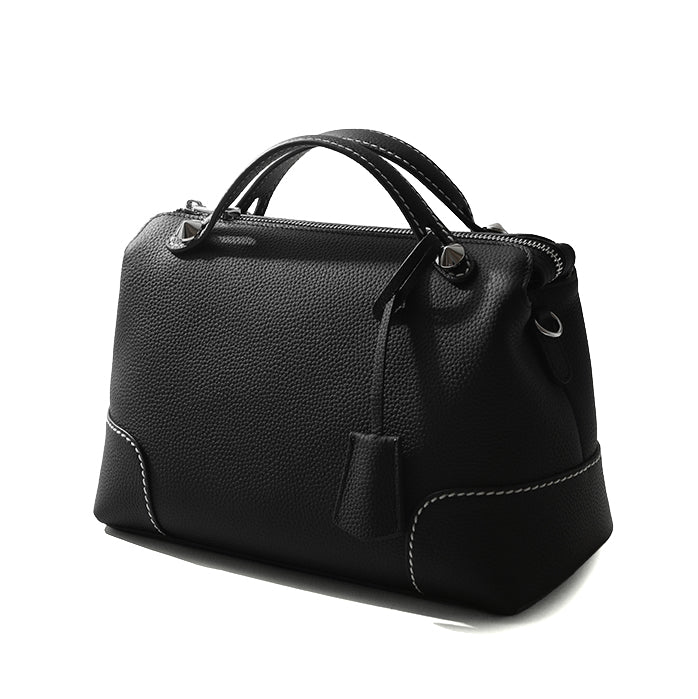 Valmio Kenora Leder Damenhandtasche - Schwarz