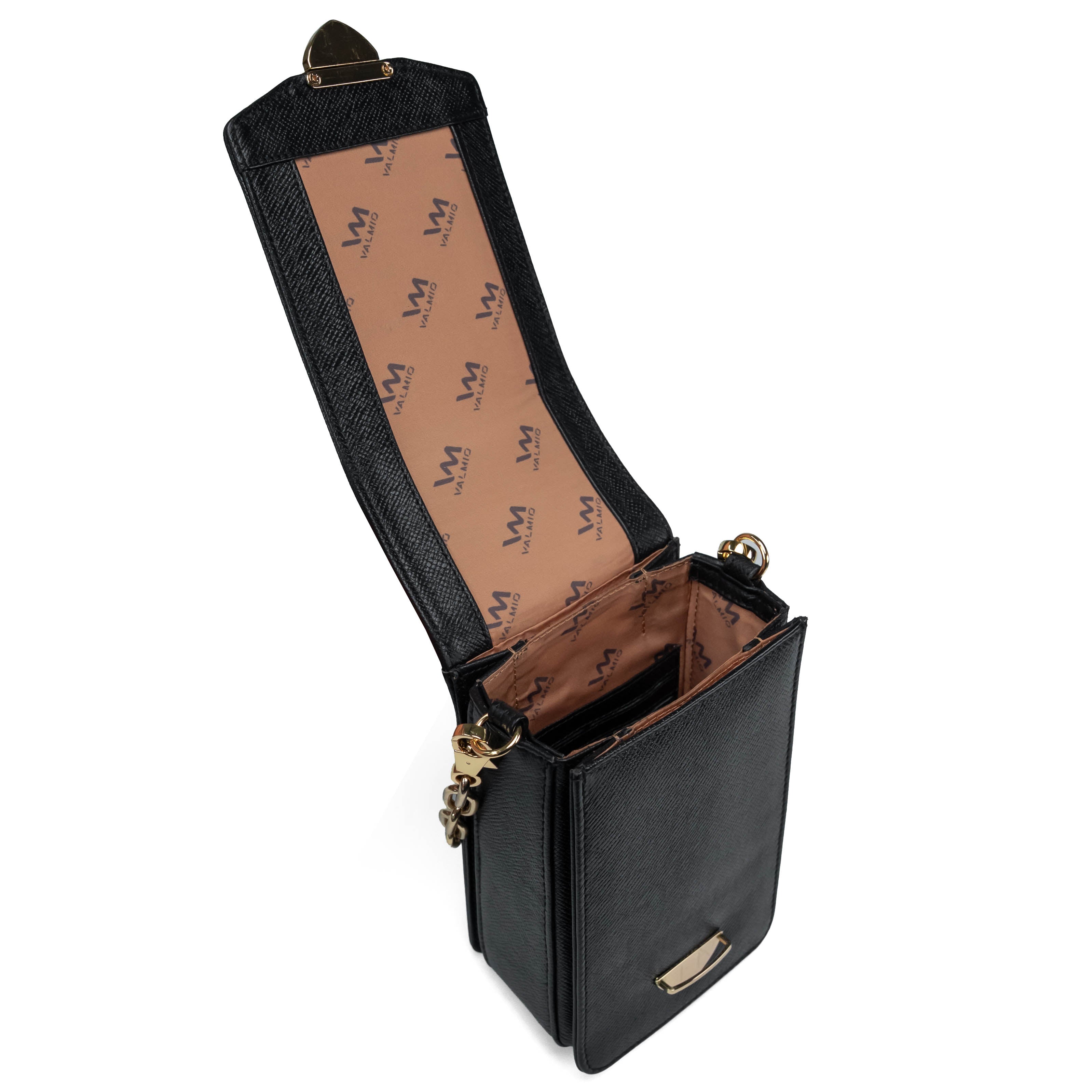 Valmio Bold Women's Leather Handbag Black
