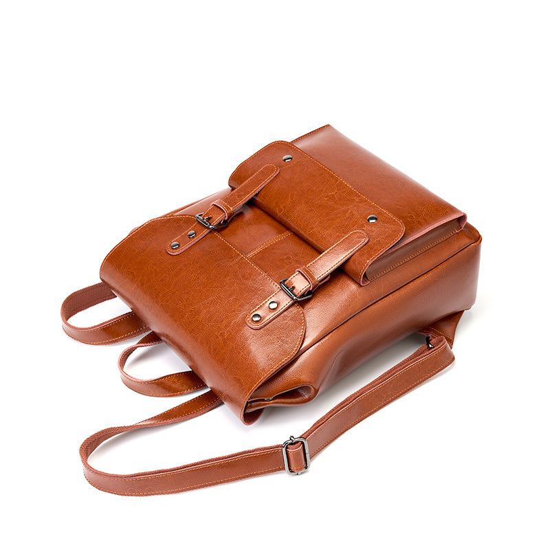 Valmio Delora Leder-Damenrucksack - Braun