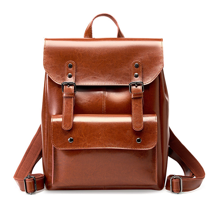 Valmio Delora Leder-Damenrucksack - Braun