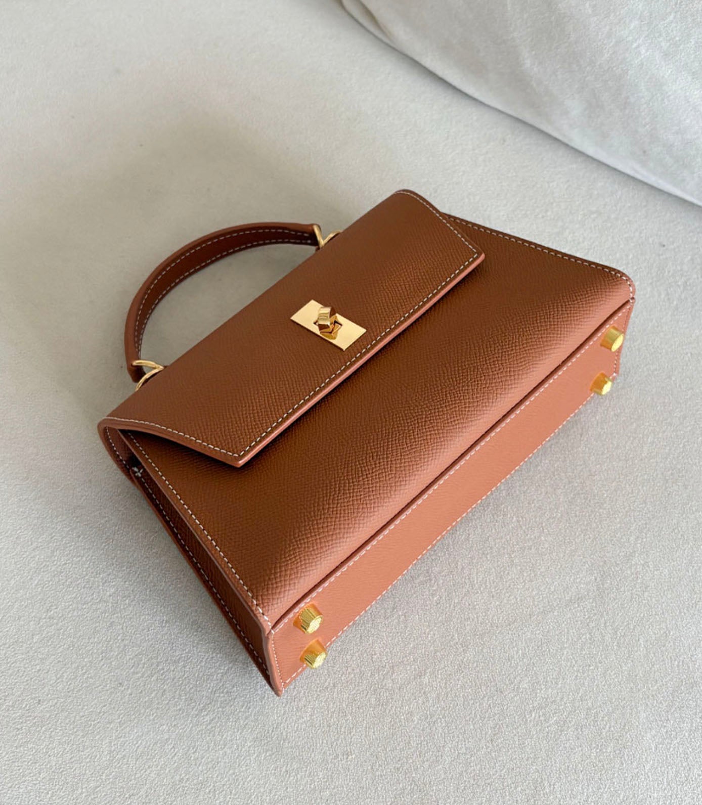 Valmio Sonira leather women's handbag - brown
