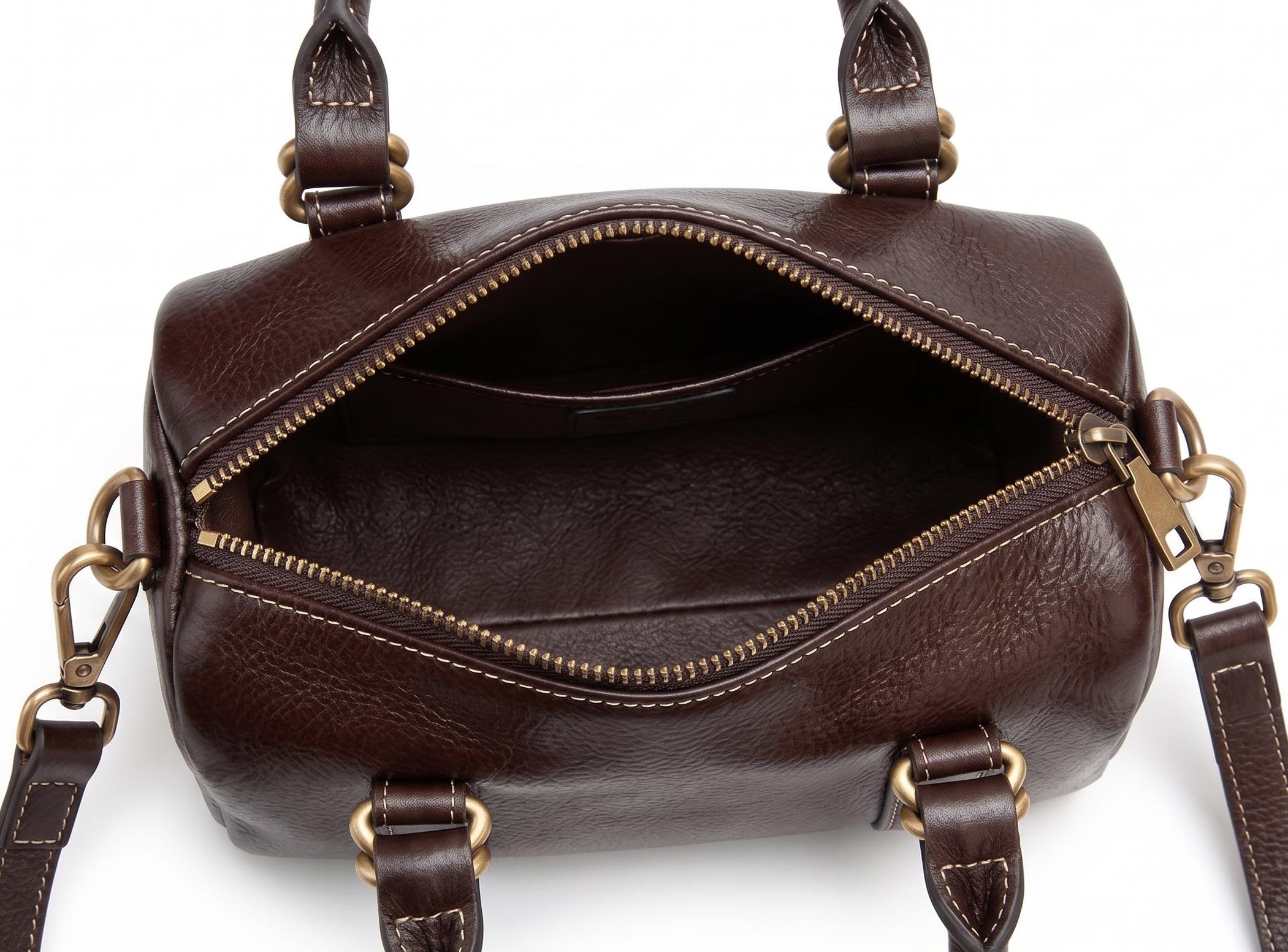 Valmio Telora Leder Damen Tasche - Dunkelbraun