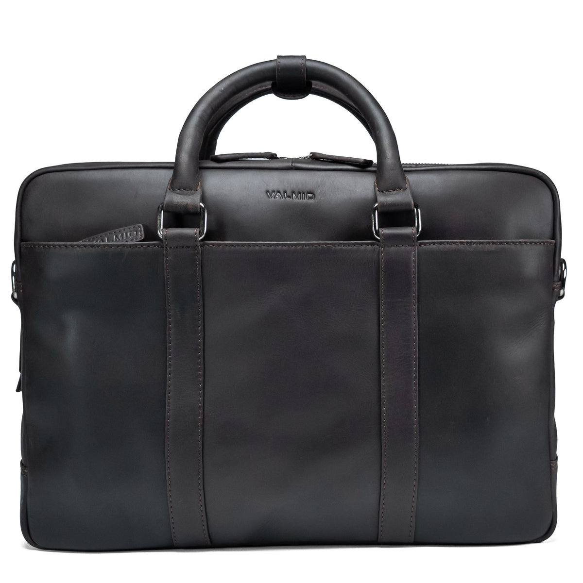 Herren-Laptoptasche aus Leder Valmio Cargo - Braun