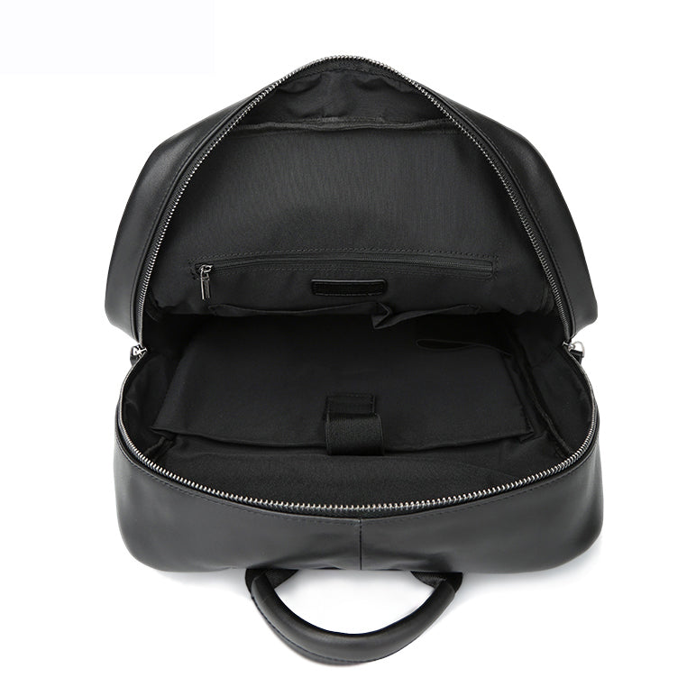Leder-Rucksack Valmio Calder – Schwarz