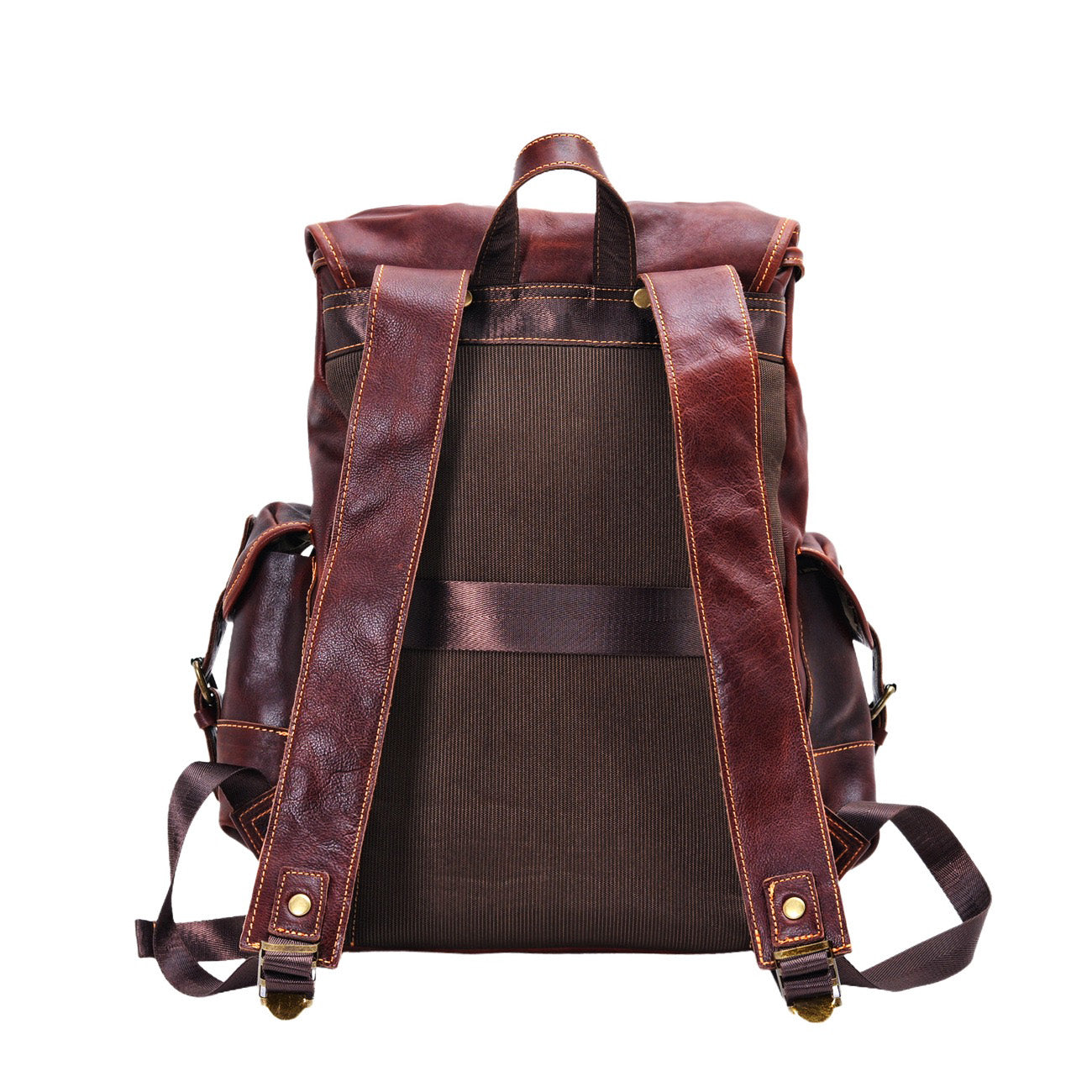 Valmio Norden Leather Backpack - Brown