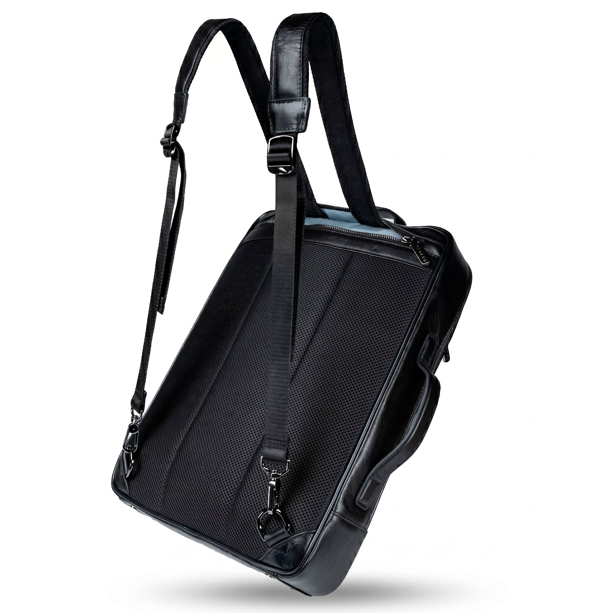 Luxury Leather Backpack-Bag Valmio Ardent - black