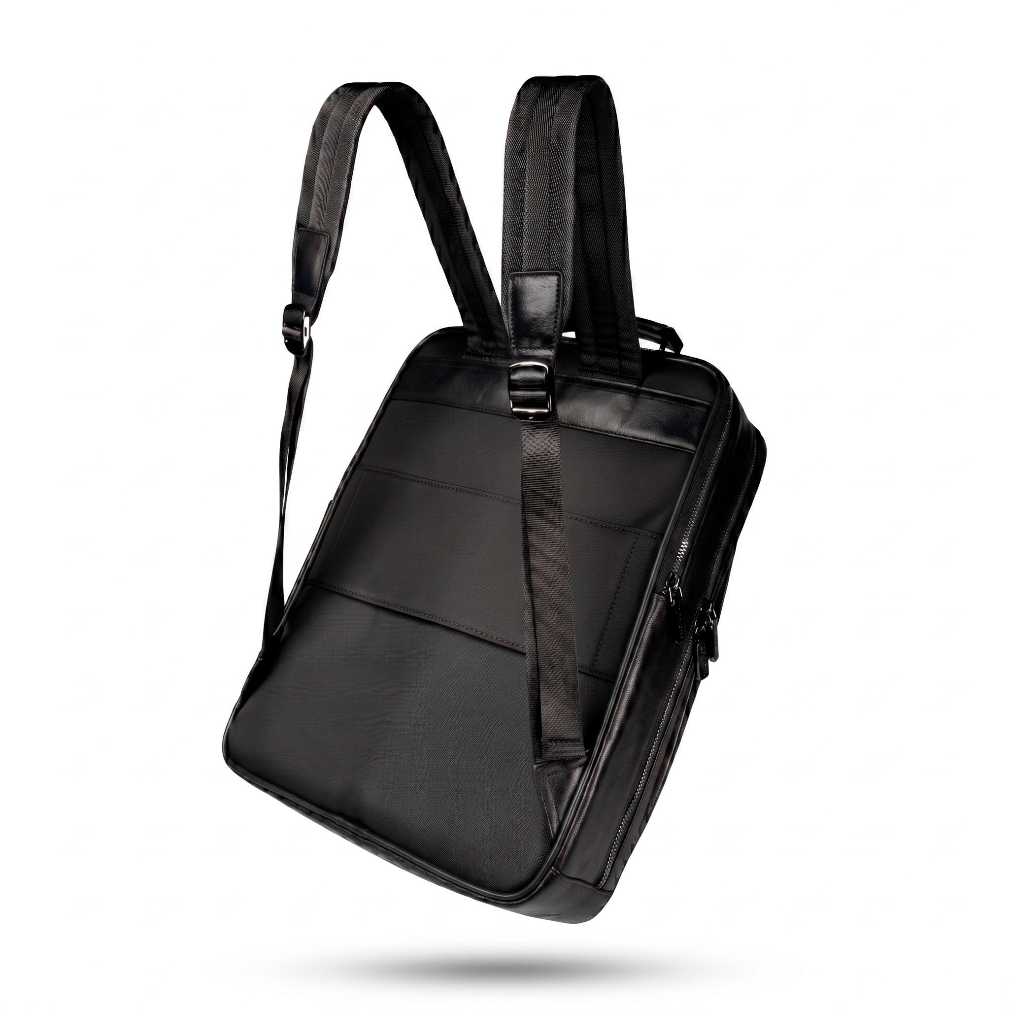 Valmio Ravenor men's leather backpack - black