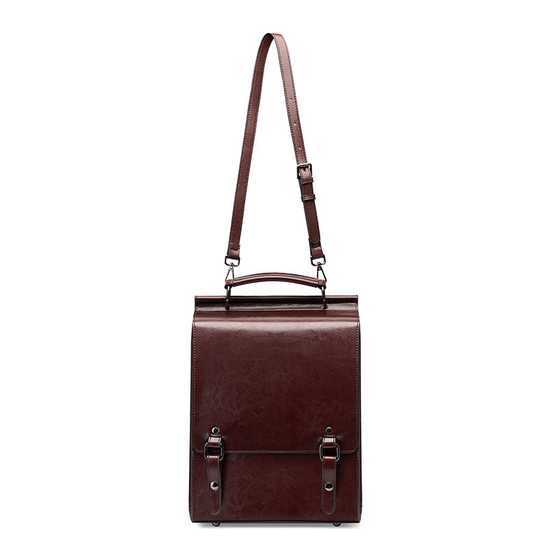 Valmio Tonora Leather Women's Backpack - Dark Brown