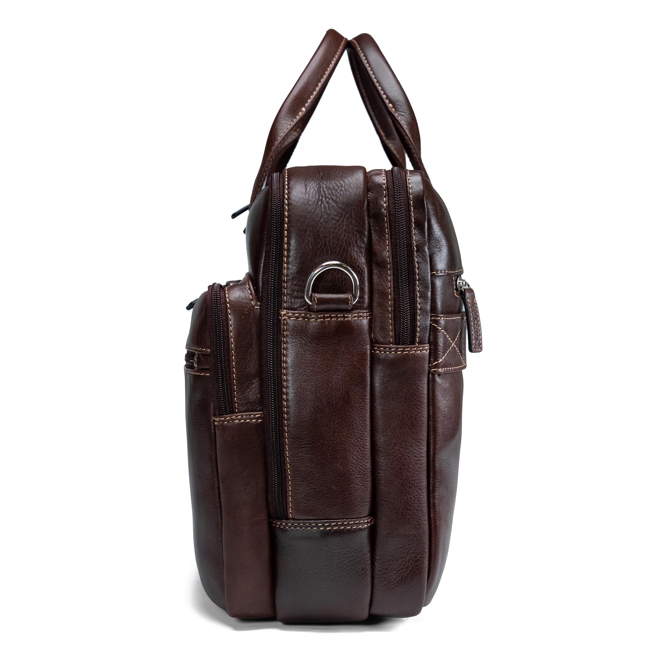 Valmio Vigo Genuine Leather Bag Brown
