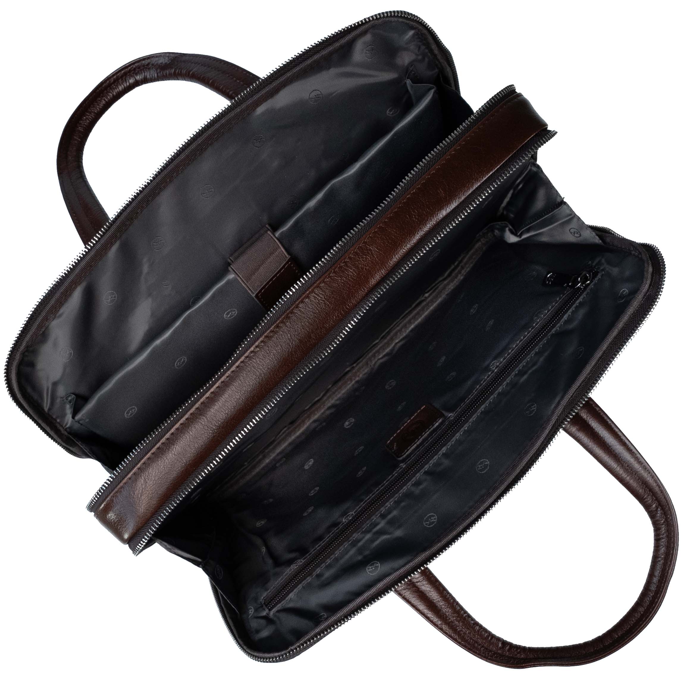 Borto braune Leder-Laptoptasche