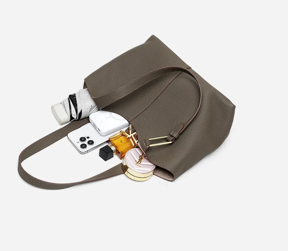 Valmio Terina Leder Damenhandtasche - Kaffee