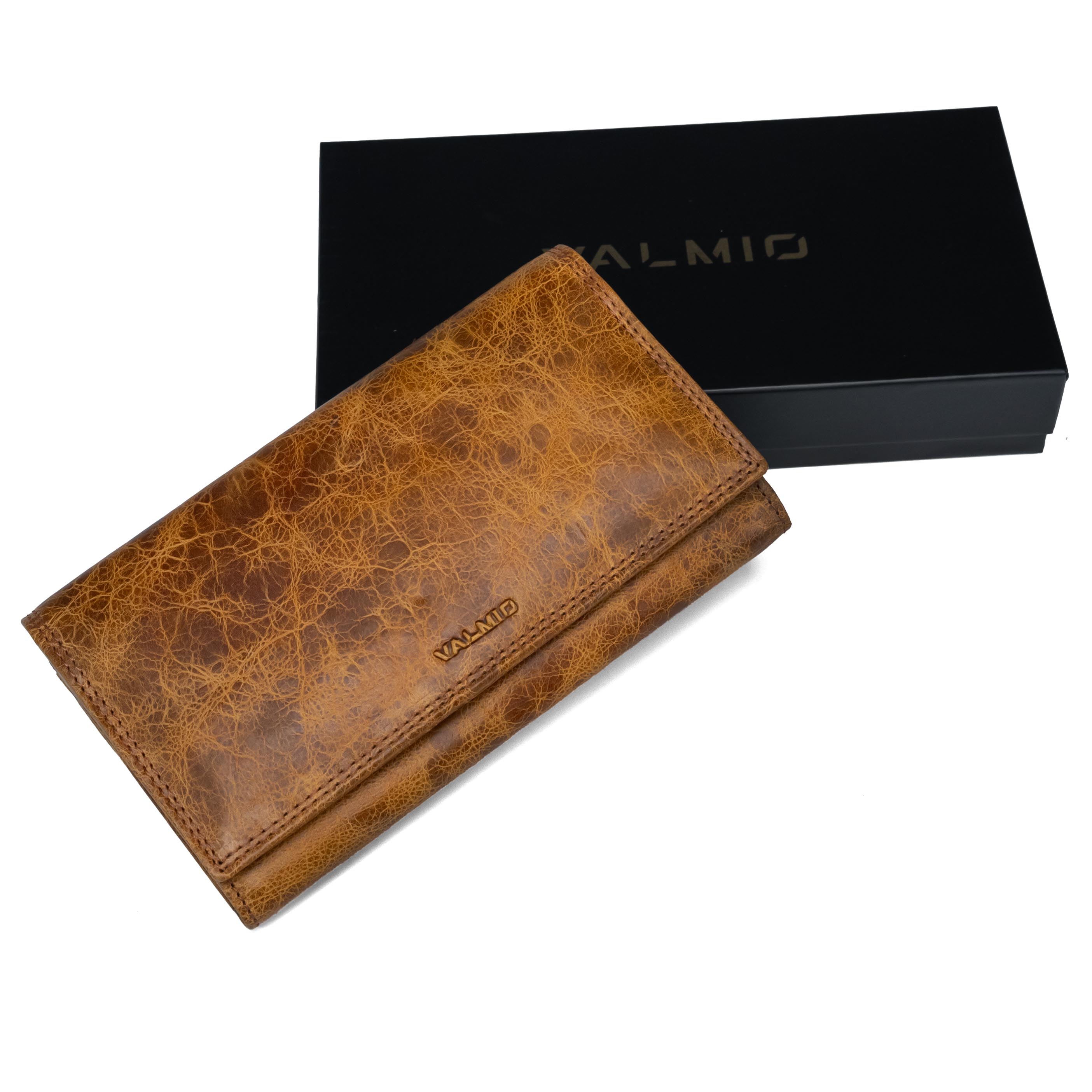 Damenlederportemonnaie Valmio Nook 2436 Cognac