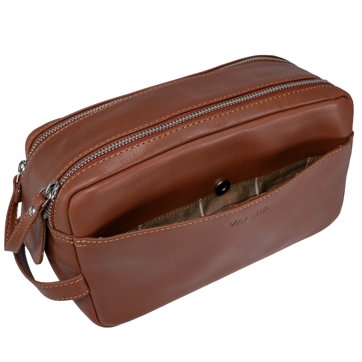 Leather Toiletry Bag Valmio Trip-1053 CRAZY HORSE