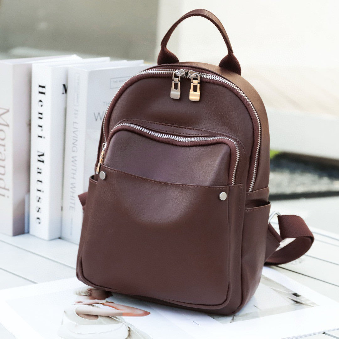 Valmio Nelora Leder Damen Rucksack - Braun