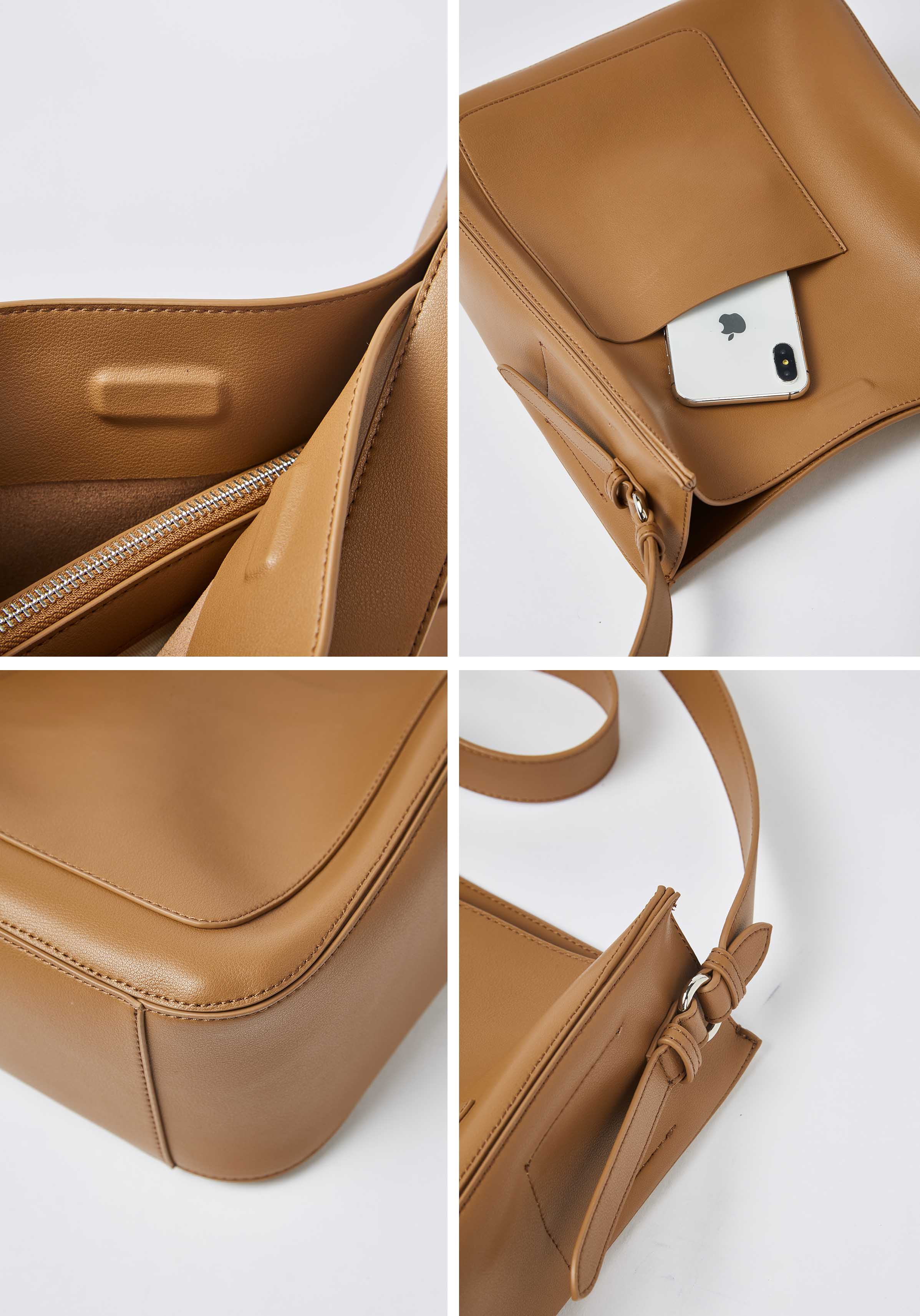 Valmio Tivana Leder Damenhandtasche - Schwarz