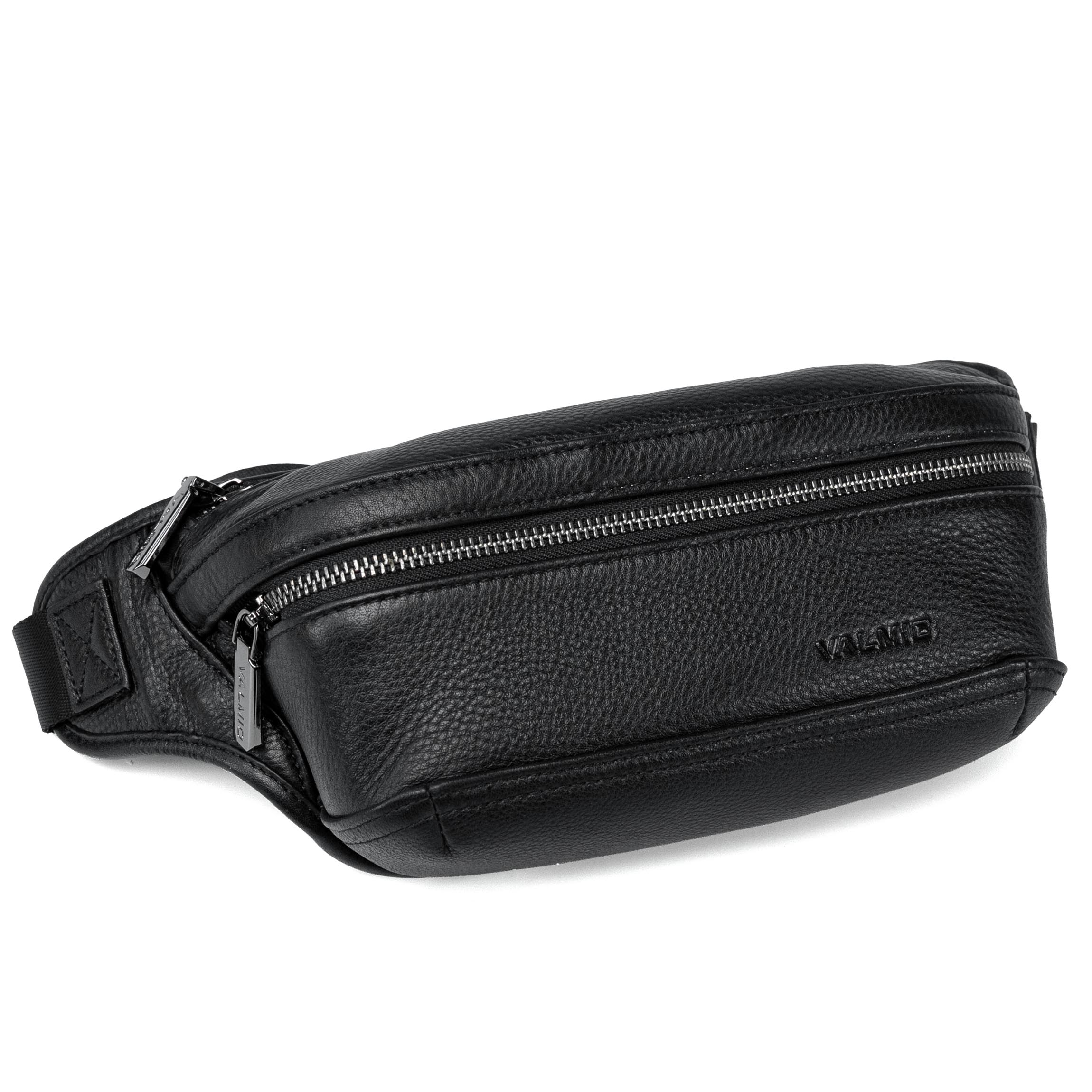 Valmio Stilor black men's leather waist bag
