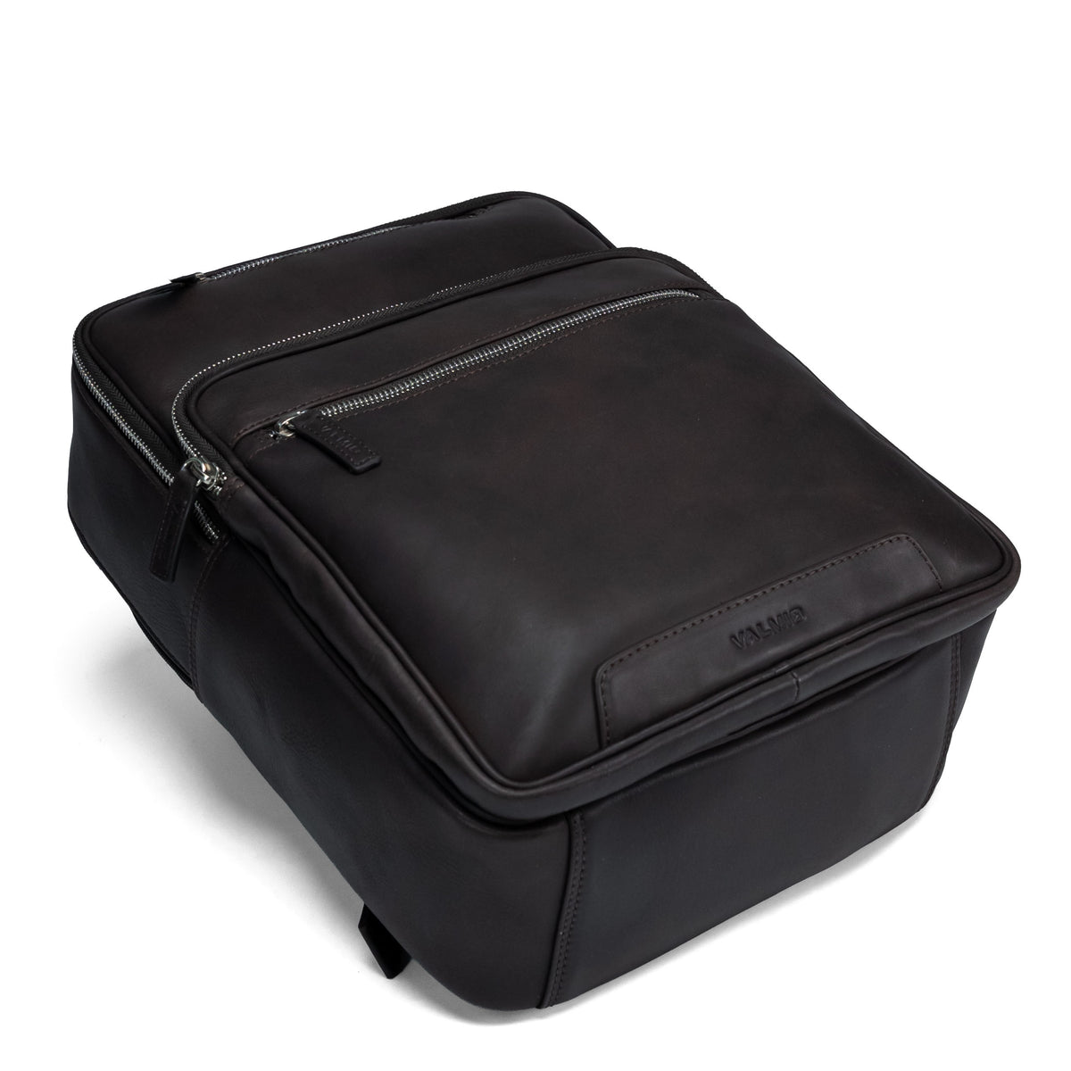 Valmio Byron Leather Backpack Dark Brown