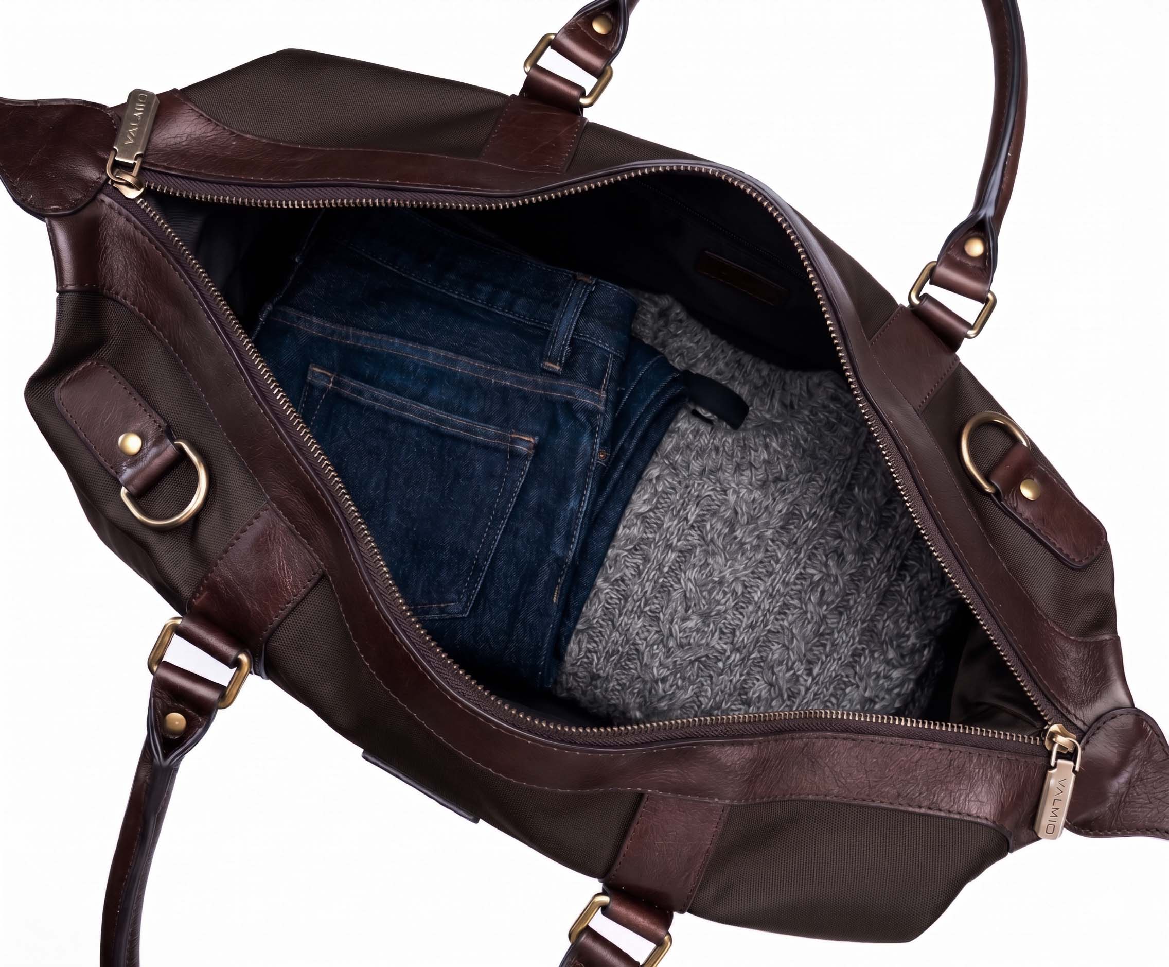 Valmio Brenson Herren-Reisetasche - braun