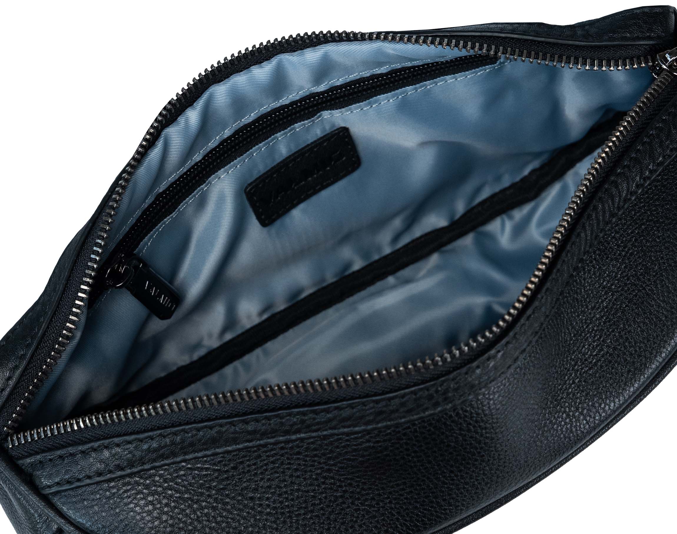 Valmio Base men's leather waist bag - black