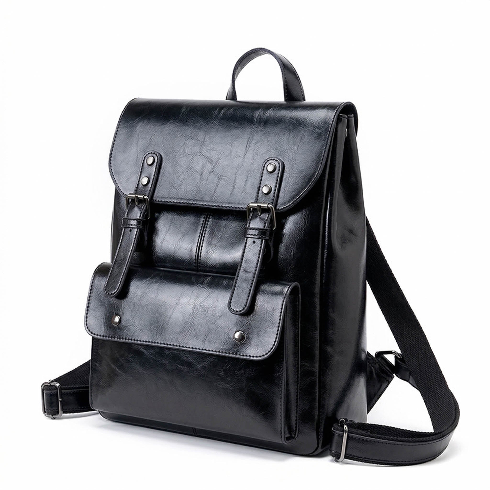 Valmio Nelora Leather Women's Backpack - Black