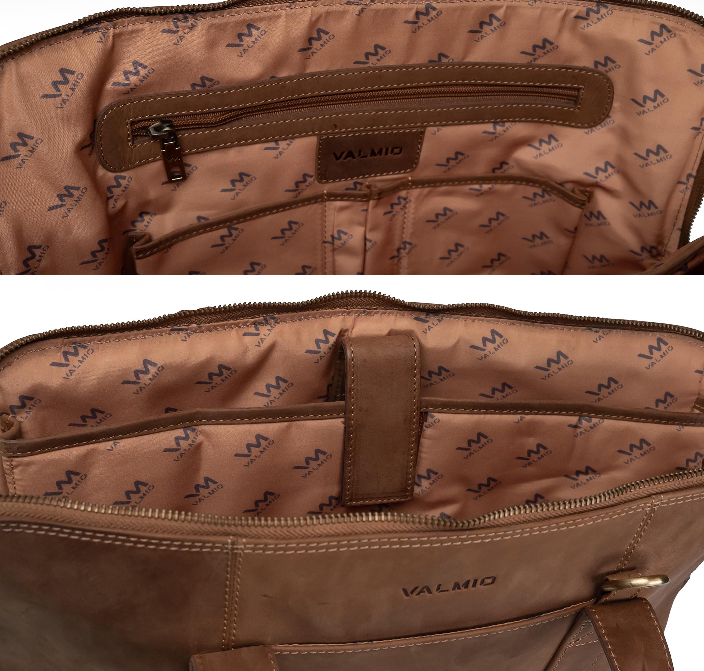 Valmio Wildleder-Laptoptasche Braun