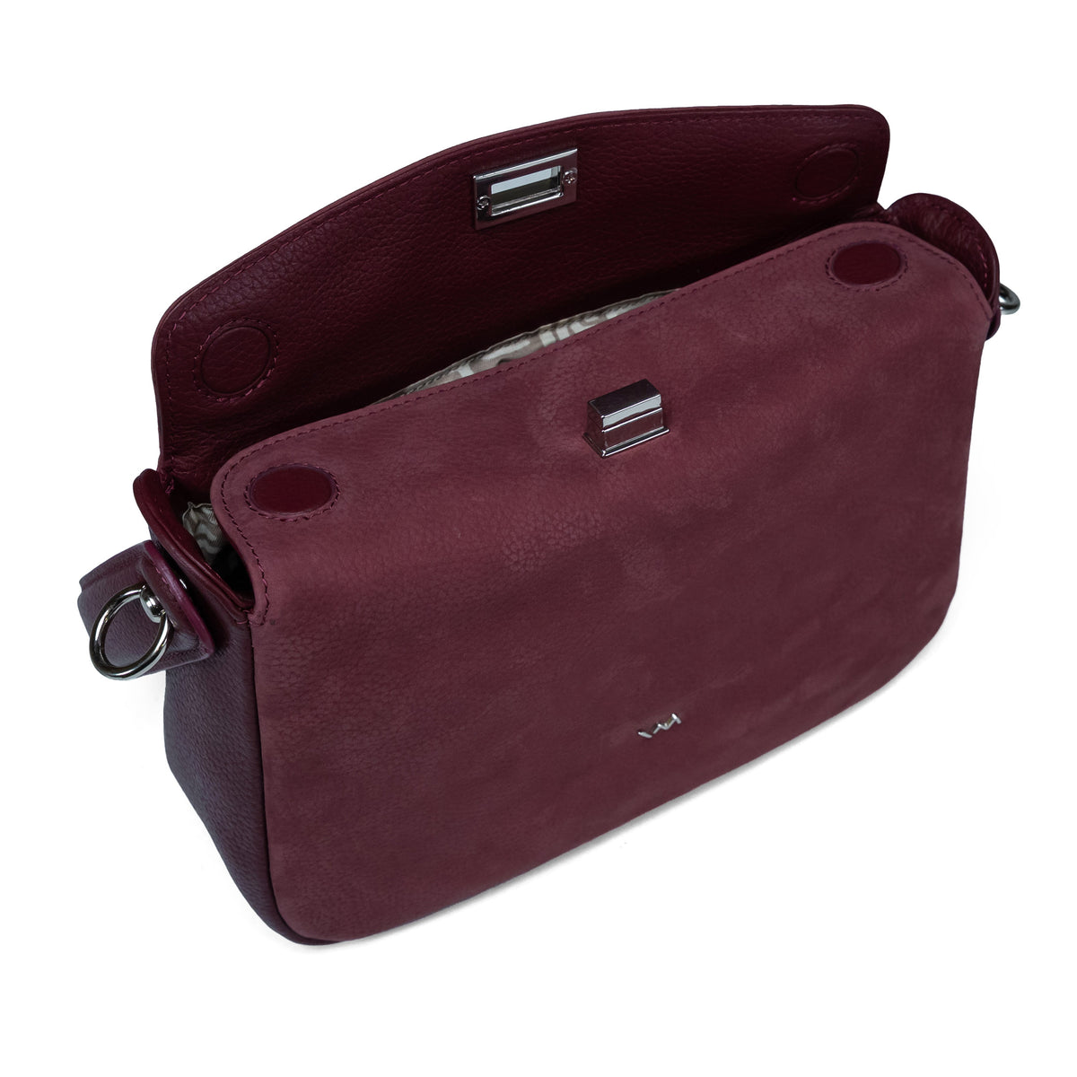 Valmio Cardin Women's Leather Handbag - Burgundy
