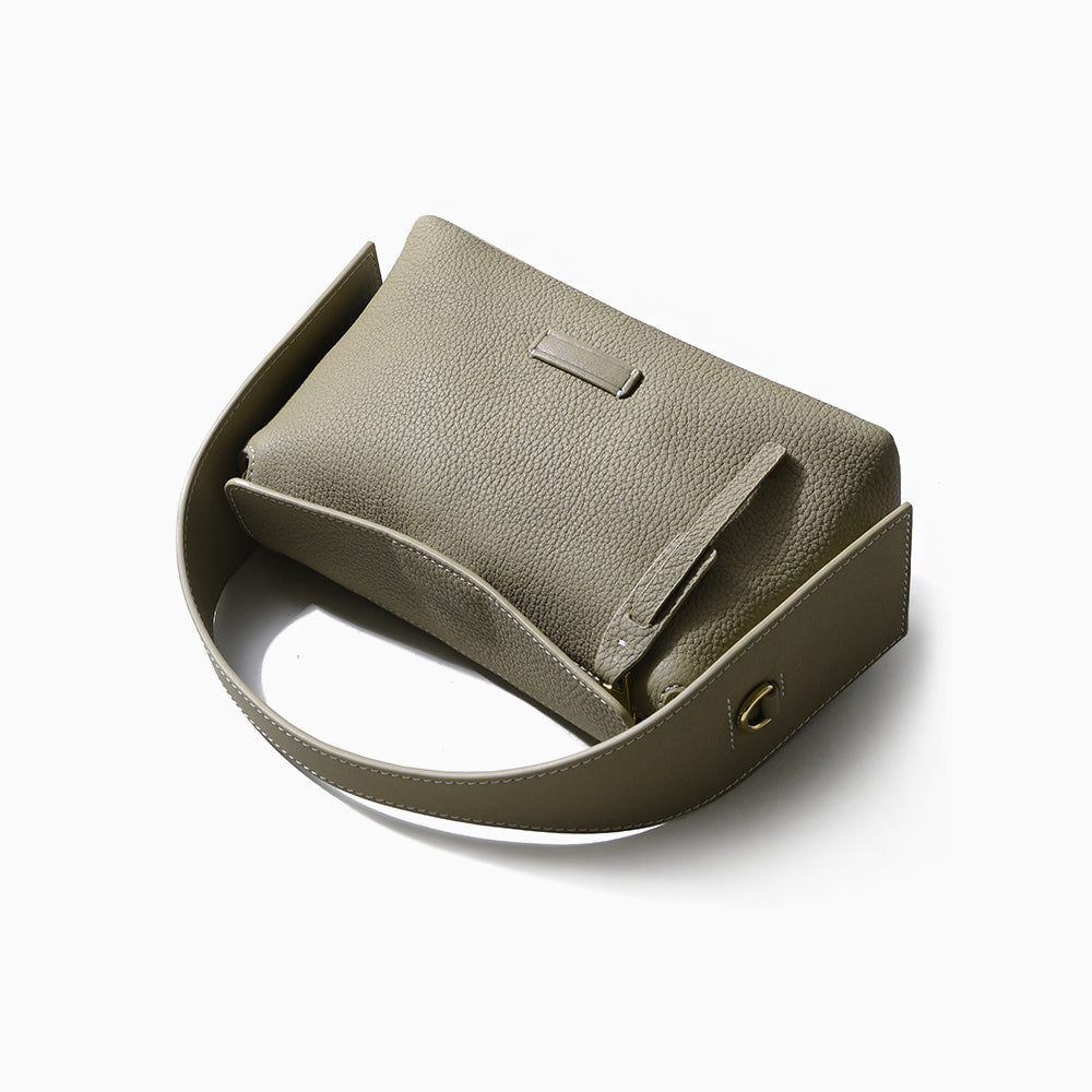 Valmio Zirena leather women's handbag - grey