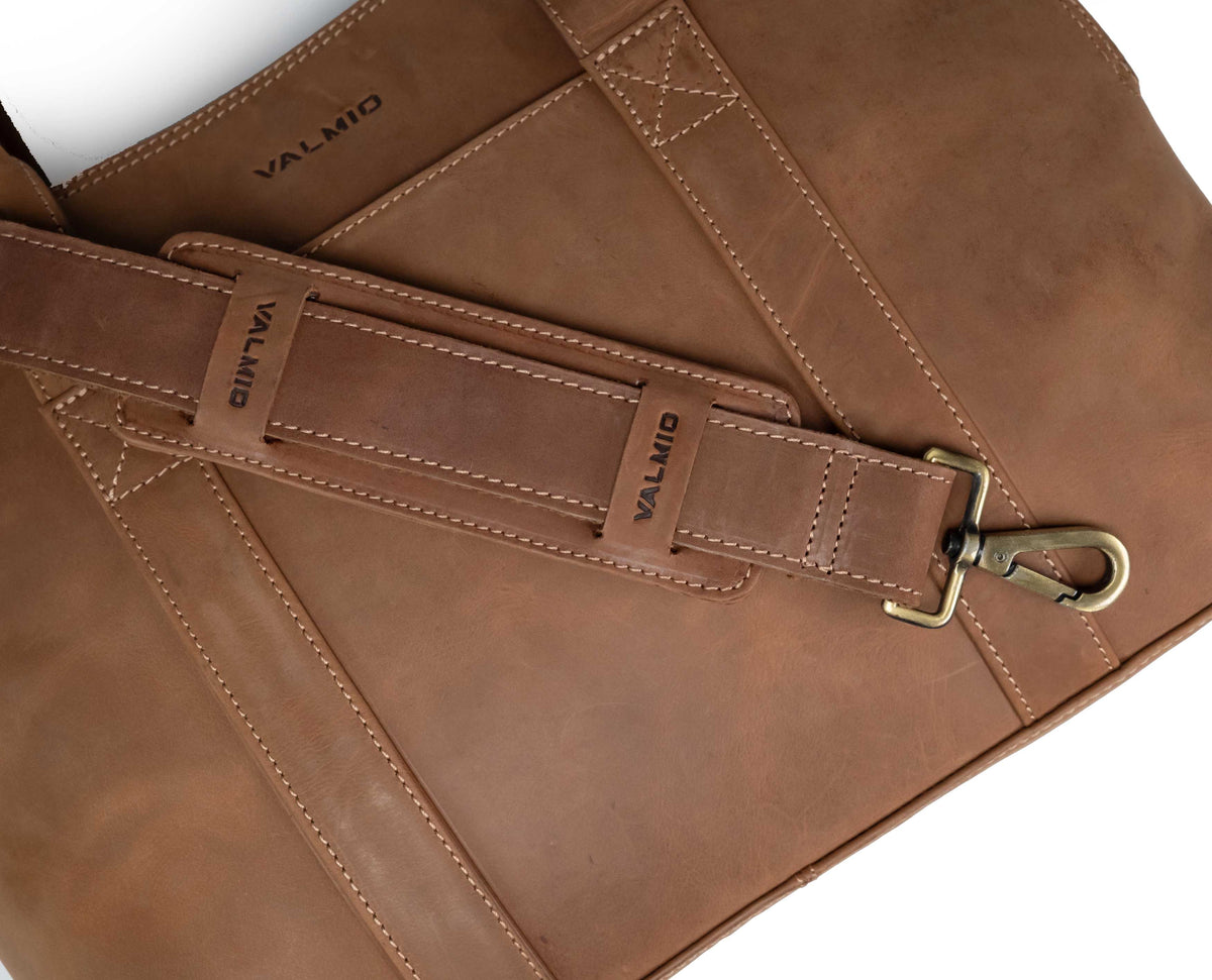 Valmio Wildleder-Laptoptasche Braun